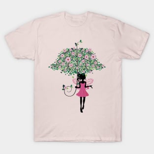 Fairy with Floral Umbrella T-Shirt